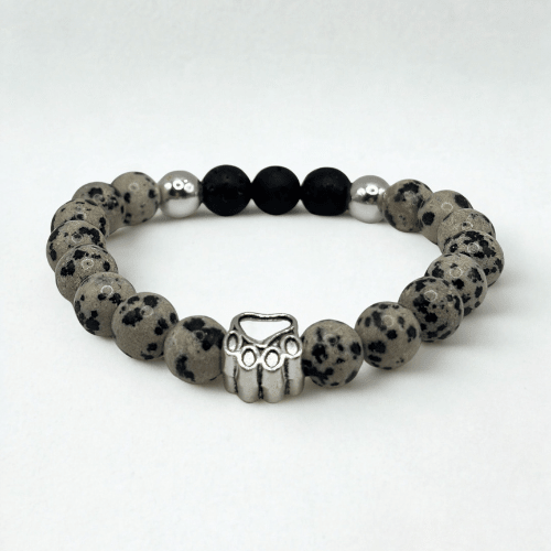 Compagnon fidèle | Pierre dalmatien | Bracelet diffuseur -Bracelet- Christiane Constantineau