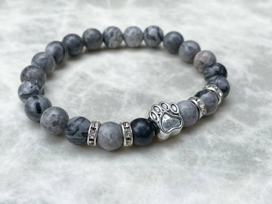 Empreinte de patte | Pierre de Jaspe Picasso | Bracelet Diffuseur -Bracelet- Christiane Constantineau