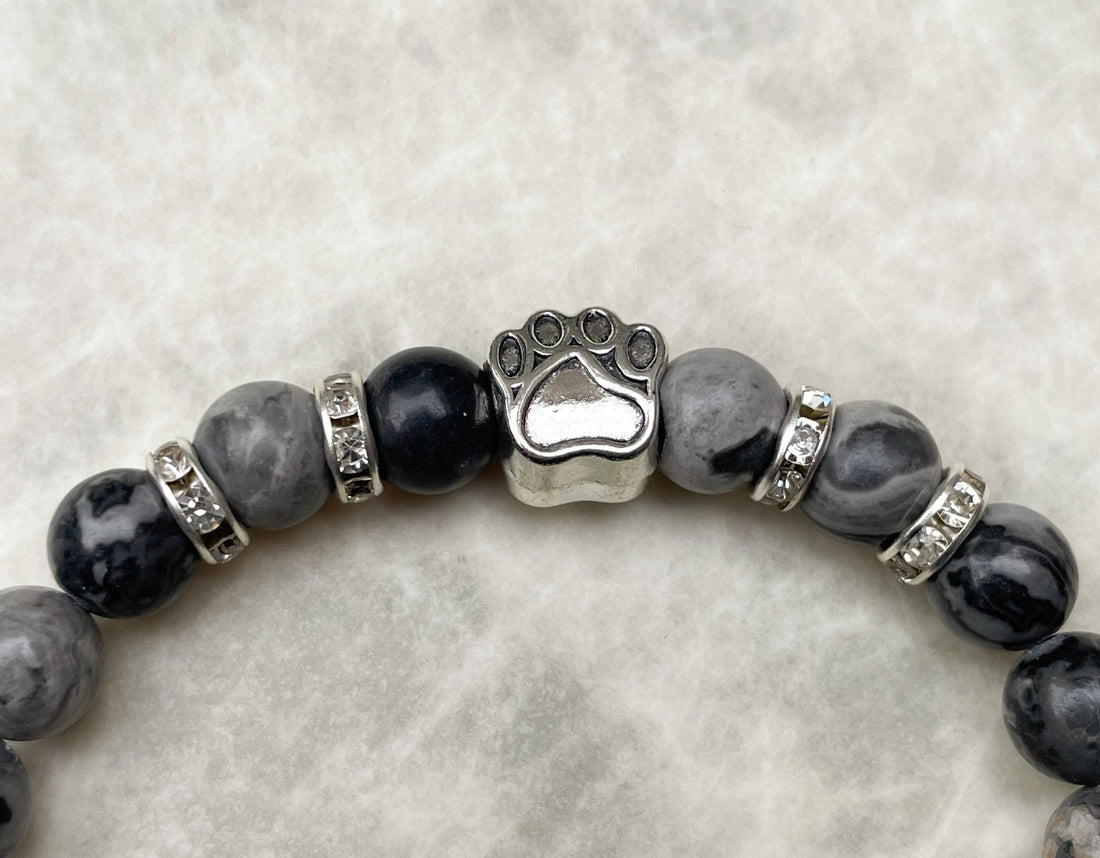 Empreinte de patte | Pierre de Jaspe Picasso | Bracelet Diffuseur -Bracelet- Christiane Constantineau
