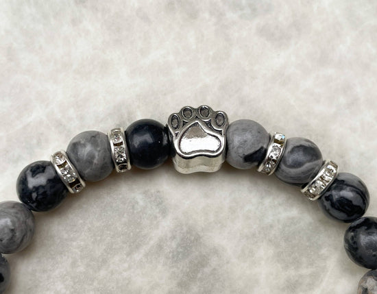 Empreinte de patte | Pierre de Jaspe Picasso | Bracelet Diffuseur -Bracelet- Christiane Constantineau
