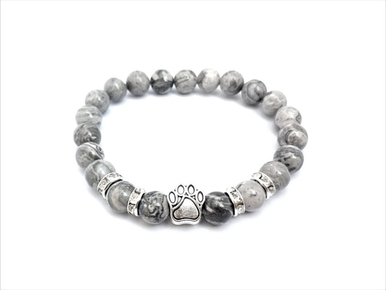 Empreinte de patte | Pierre de Jaspe Picasso | Bracelet Diffuseur -Bracelet- Christiane Constantineau