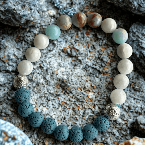 Énergie douce | Pierre de souschan | Bracelet diffuseur -Bracelet- Christiane Constantineau