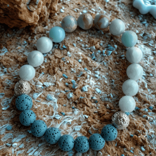 Énergie douce | Pierre de souschan | Bracelet diffuseur -Bracelet- Christiane Constantineau