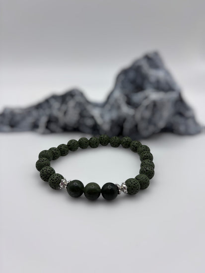 Énergie Zen | Jade canadien vert mat | Bracelet diffuseur -Bracelet- Christiane Constantineau