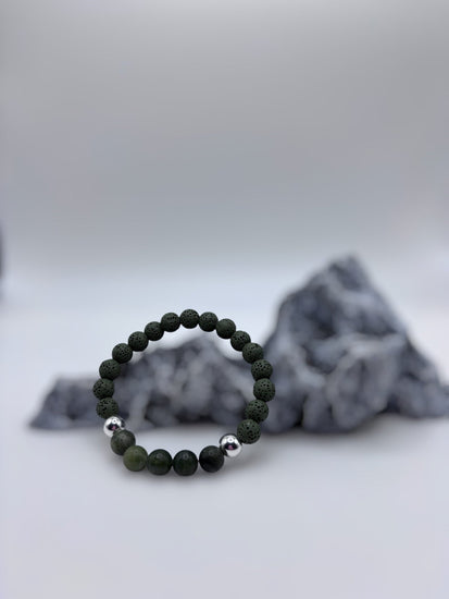 Énergie Zen | Jade canadien vert mat | Bracelet diffuseur -Bracelet- Christiane Constantineau