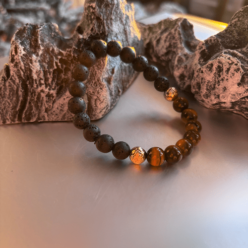 Équilibre | Œil de tigre brun | Bracelet diffuseur -Bracelet- Christiane Constantineau