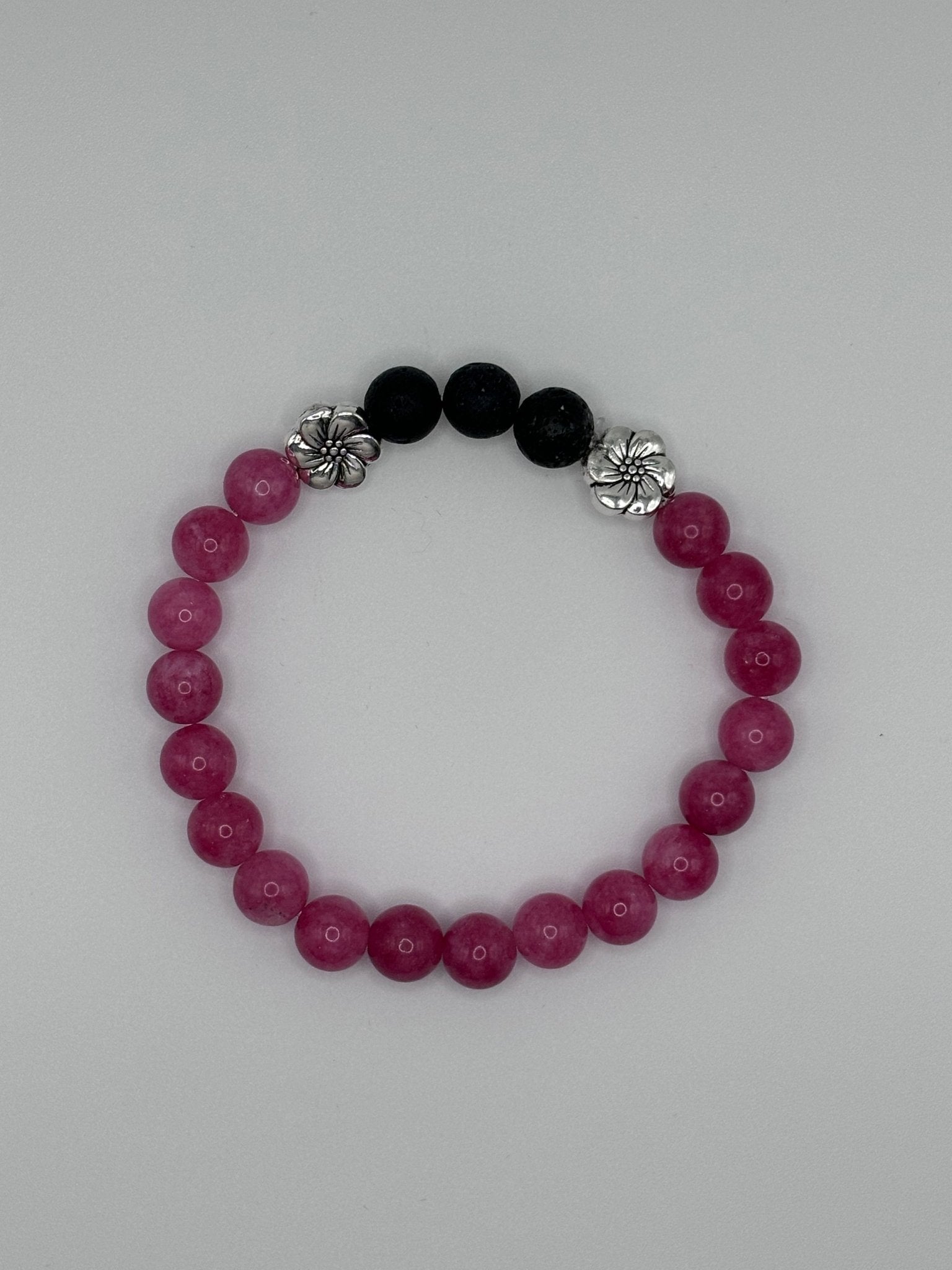 Harmonie élégante | Pierre d'agate rose | Bracelet diffuseur -Bracelet- Christiane Constantineau