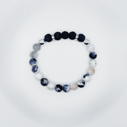 Harmonie et sérénité | Pierre calcédoine | Bracelet diffuseur -Bracelet- Christiane Constantineau