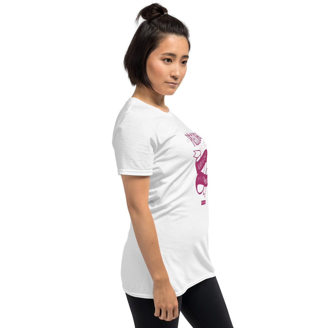 La résilience est l'art de naviguer dans les torrents (caractères roses) -T-Shirt- Christiane Constantineau