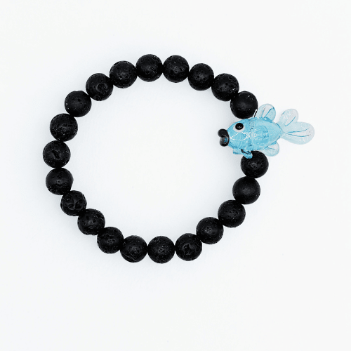Libre comme l'eau | Pierre de lave | Bracelet diffuseur -Bracelet- Christiane Constantineau