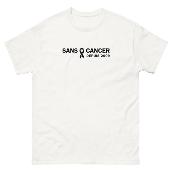 T-shirt classique (blanc) unisexe Anniversaire sans cancer 2009 - Christiane Constantineau