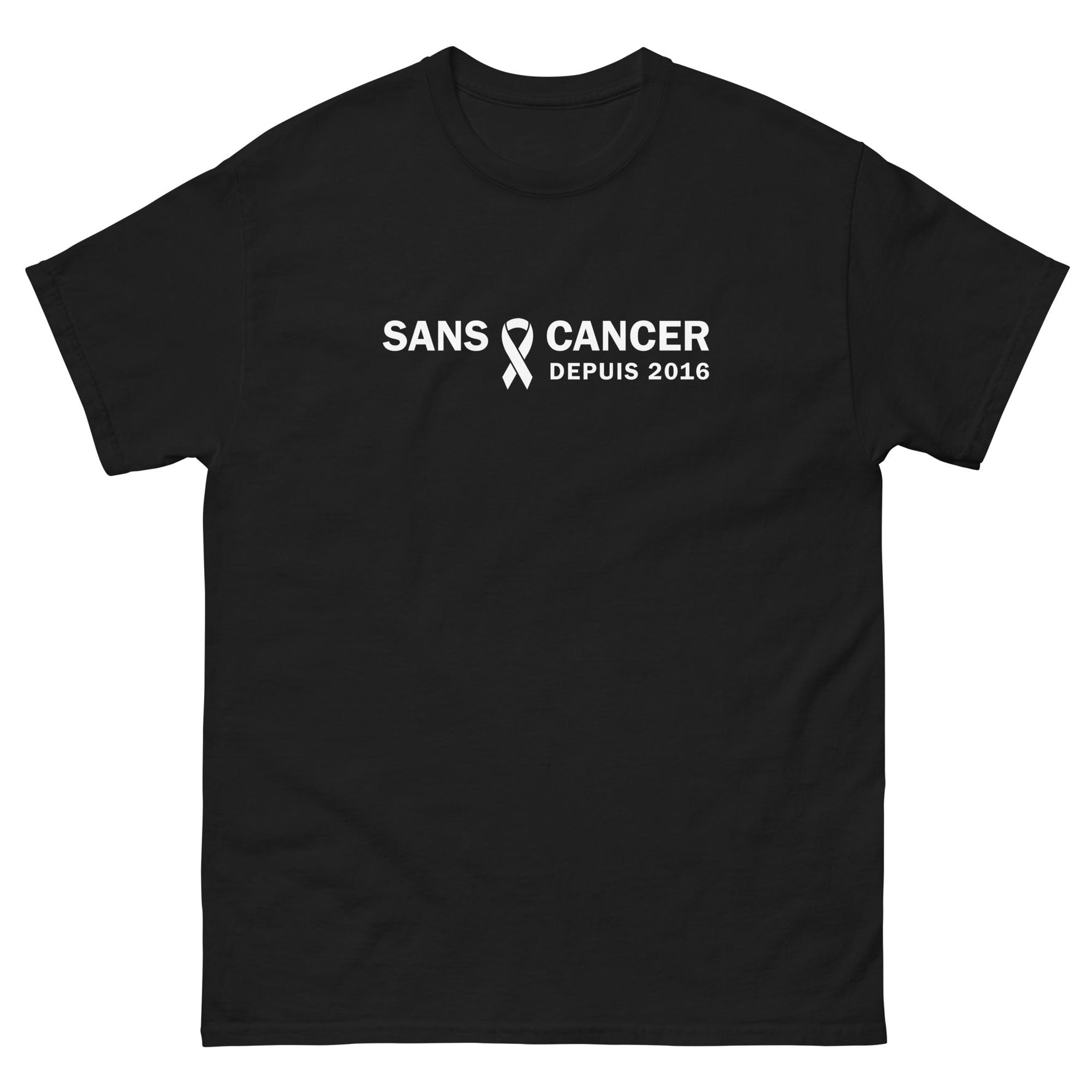 T-shirt classique (noir) unisexe Anniversaire sans cancer 2016 - Christiane Constantineau