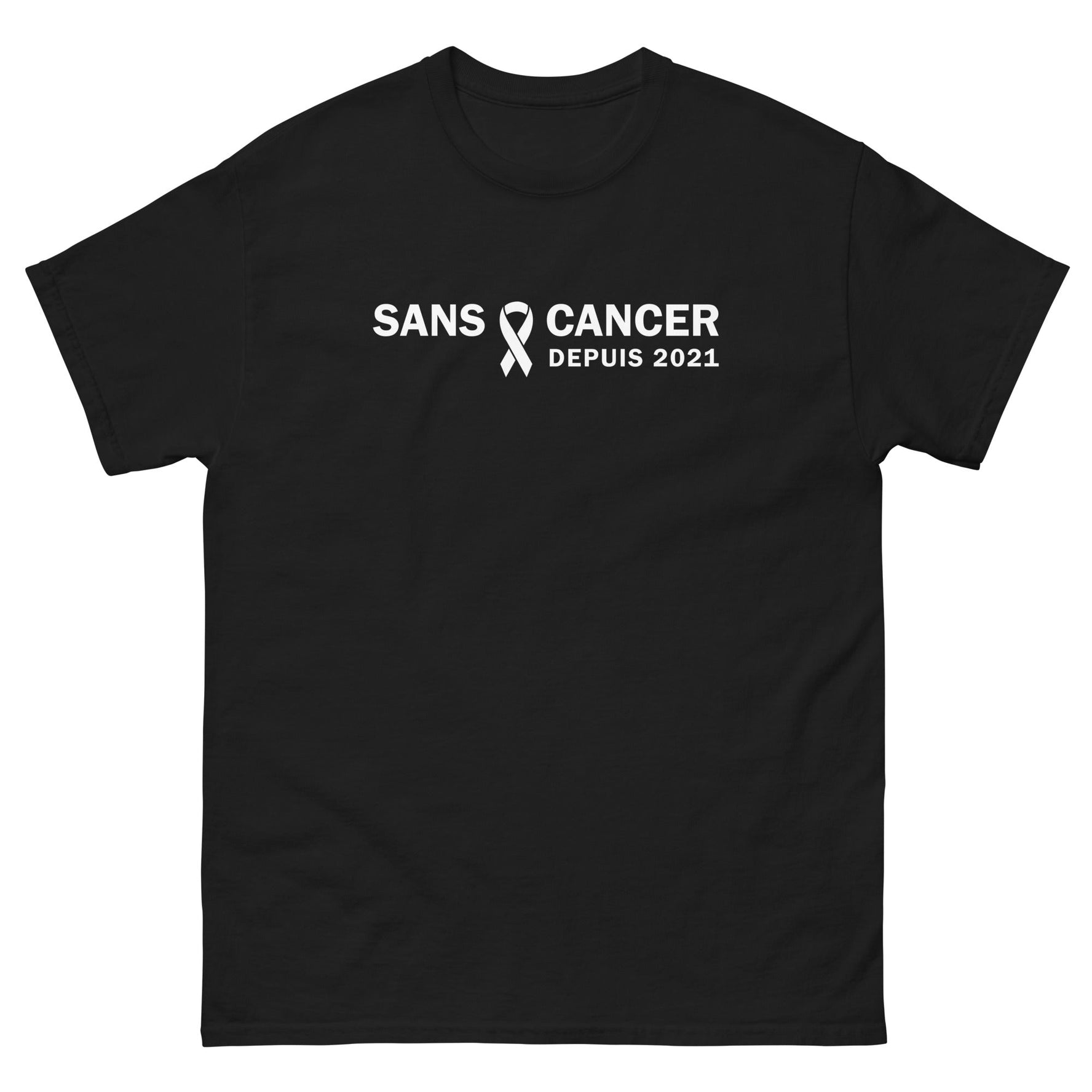T-shirt classique (noir) unisexe Anniversaire sans cancer 2021 - Christiane Constantineau