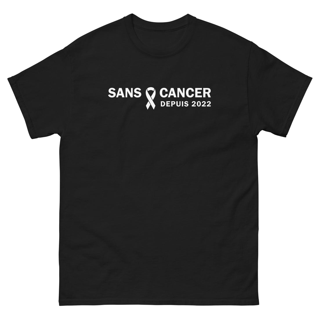 T-shirt classique (noir) unisexe Anniversaire sans cancer 2022 - Christiane Constantineau
