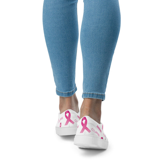 Tennis en toile sans lacets femme (blanche) -Basket- Christiane Constantineau